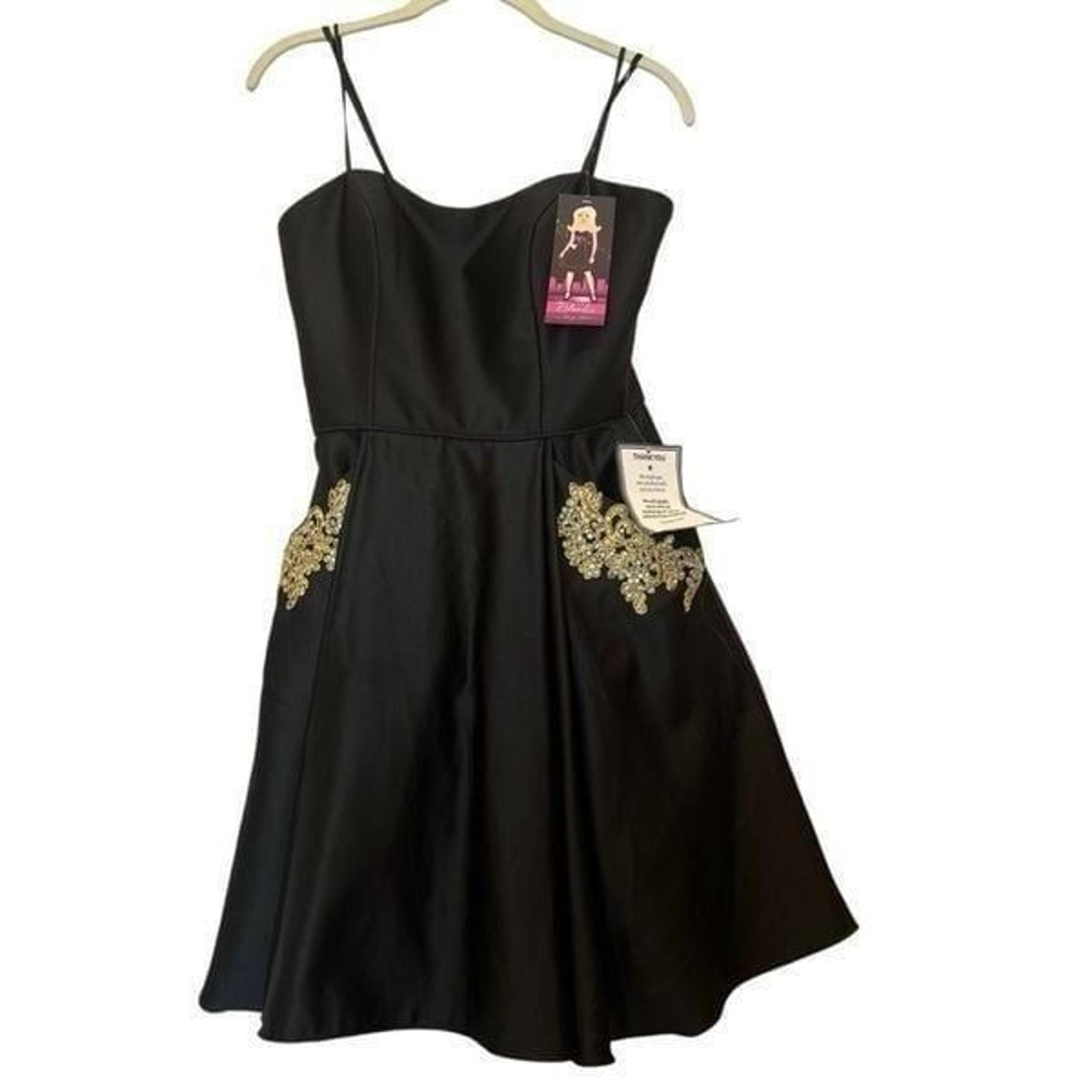 Blondie Nites by Stacy Sklar Dress Black Sz.5 NWT
