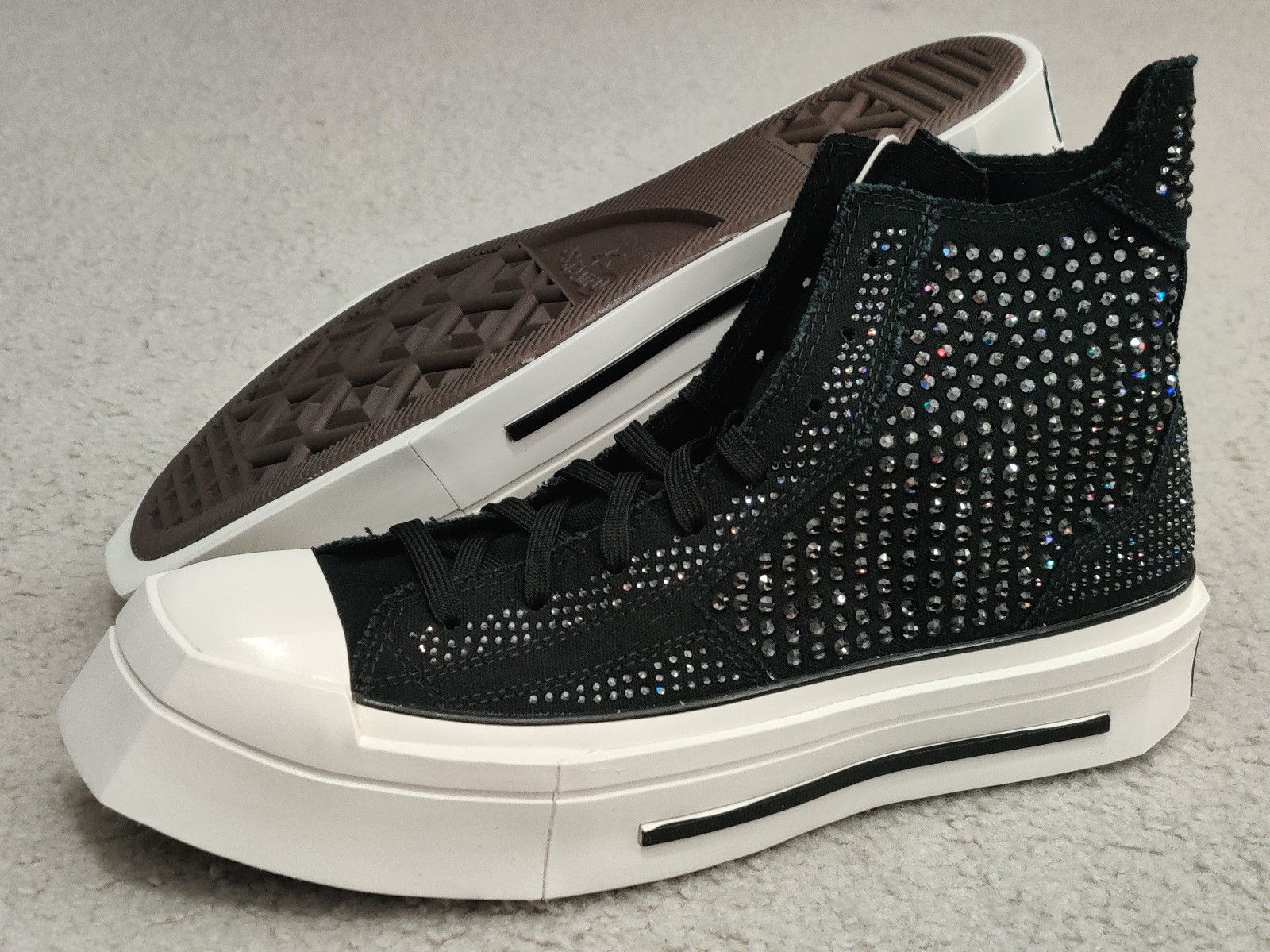 Converse Swarovski x Chuck 70 De Luxe Squared High Crystals A09070C Wmn 11/Men 9