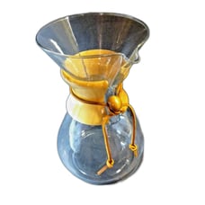 Chemex Pour Over Coffee Pot Maker 9 MCM Carafe Wood Sleeve glass