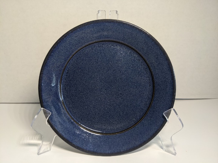 Cobalt Blue Salad Plates Potts Town Pottery Signed Set of 4