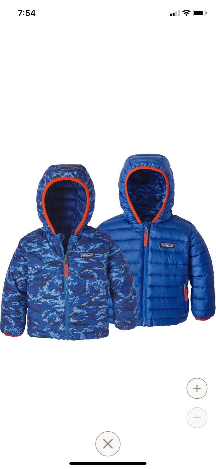 Patagonia Kids' Reversible Down Jacket Hoodie - Viking Blue