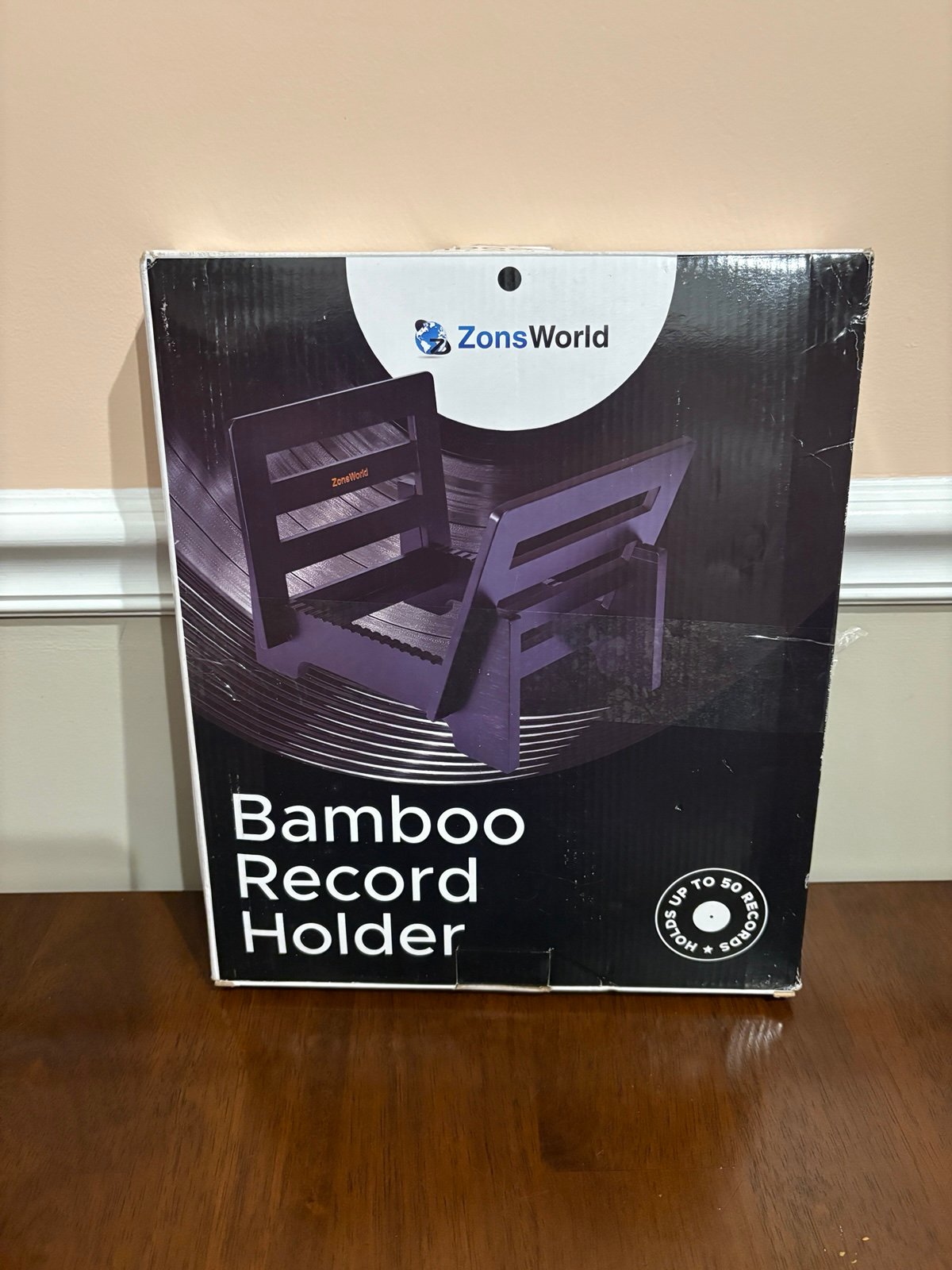 - Vinyl Record Holder Storage - Display Up to 50 Albums, Fits 7” and 12” Reco...