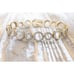 925 Sterling Silver Multi-Tone Tennis Bracelet Open circle.