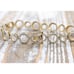 925 Sterling Silver Multi-Tone Tennis Bracelet Open circle.