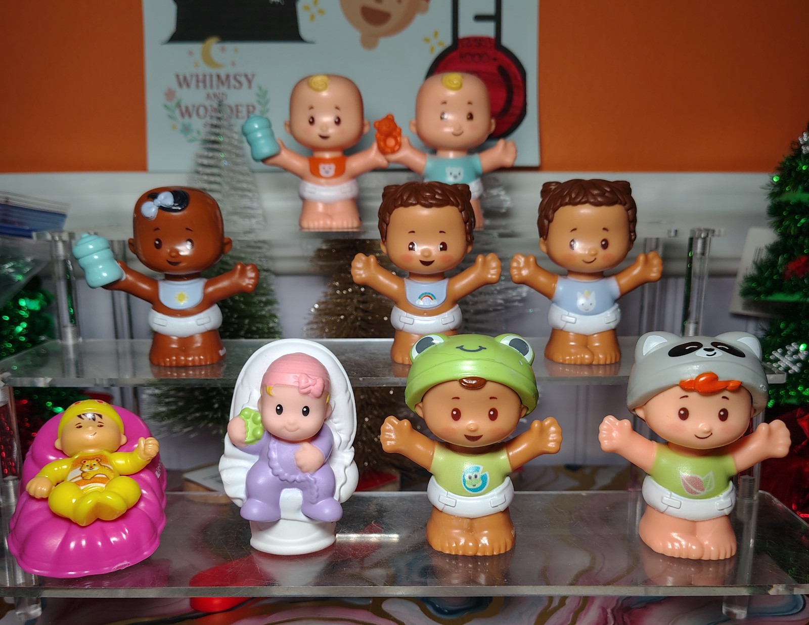 Fisher price little people lot of 9 babies * new*