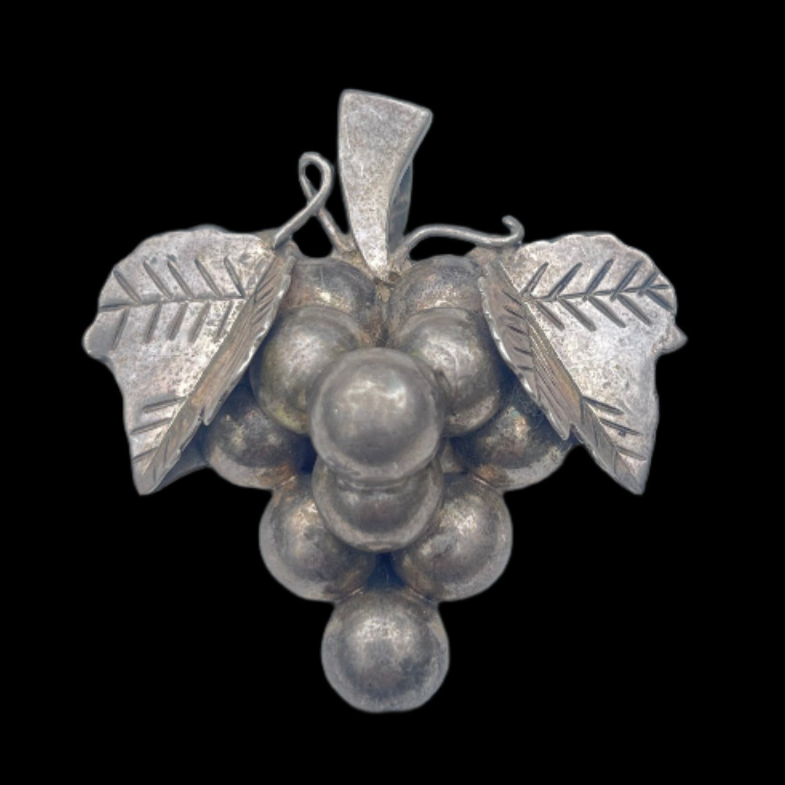 Vintage Mexico Grape Brooch Pendant