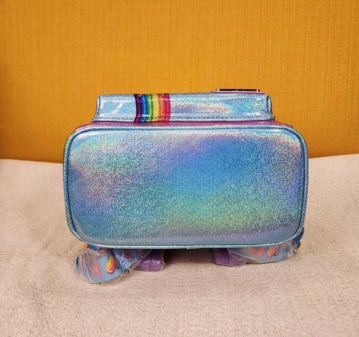 Best Price in Town - Loungefly Lisa Frank Color Block Holographic Glitter Mini Backpack NEW - Mid-Season:£61[hoWomen_2592903ua]