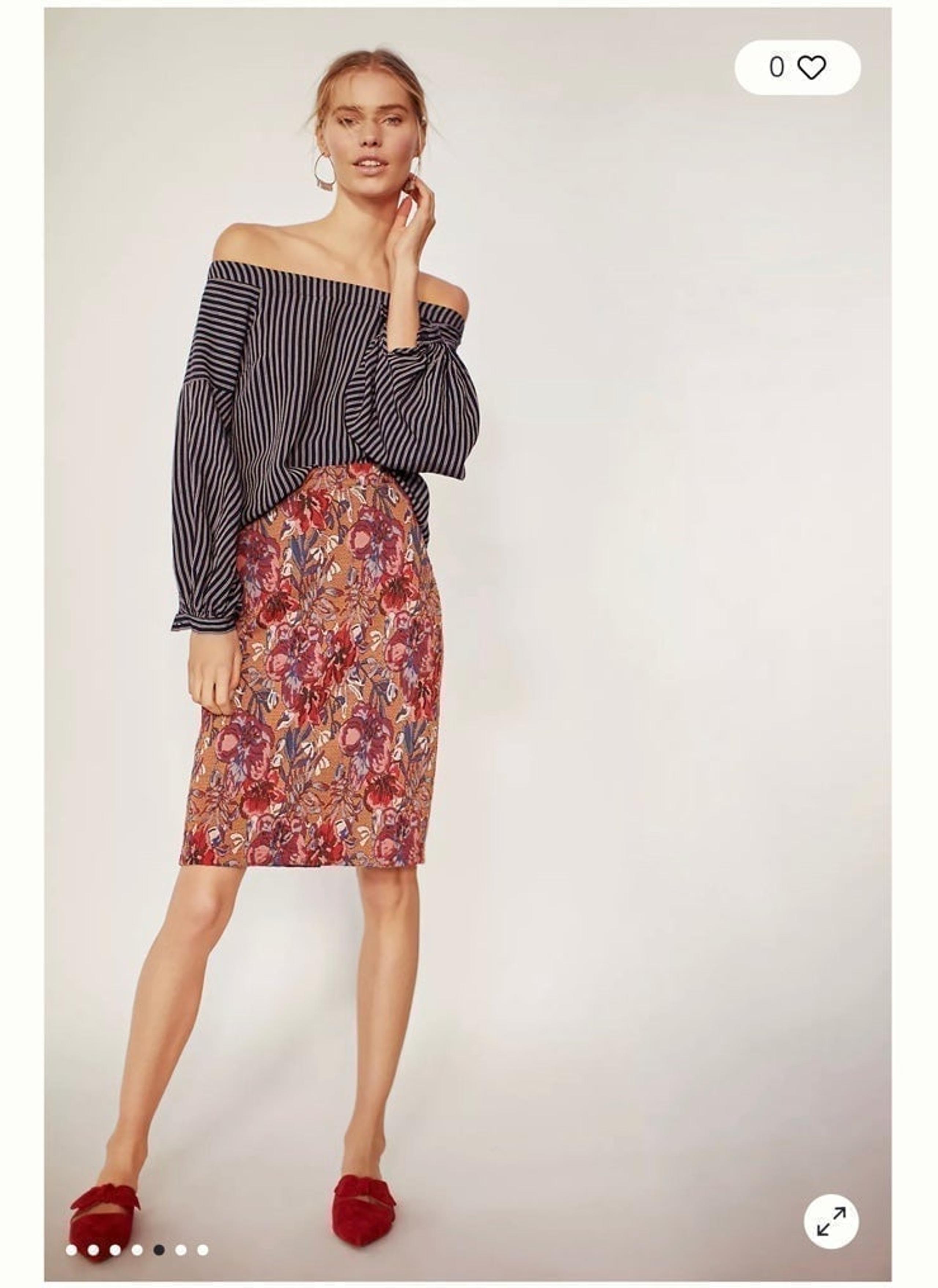 Anthropologie Maeve Golden Bliss Pencil Skirt