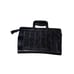 Mid Century Pleated Black Leather Messanger Bag Clutch Laptop Briefcase Vintage