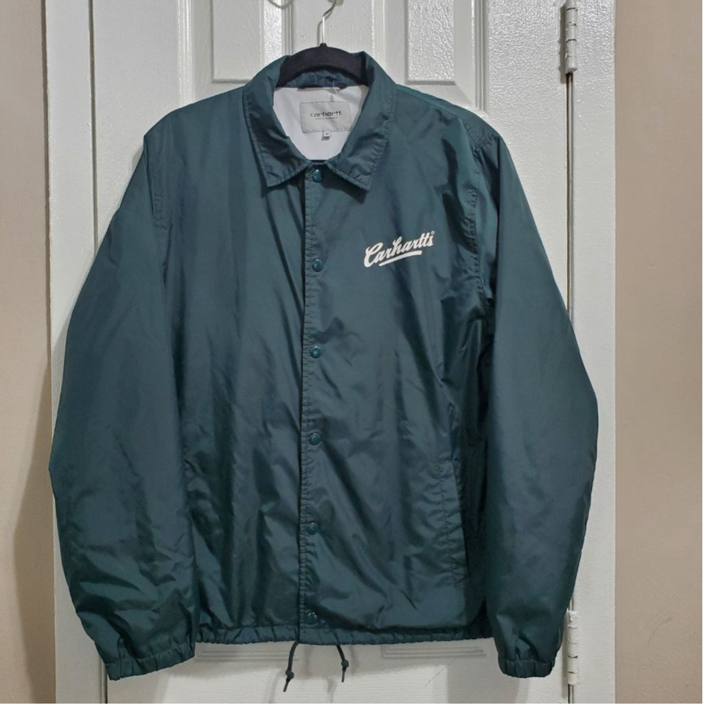 Men's Carhartt Coach Jacket Size M Green