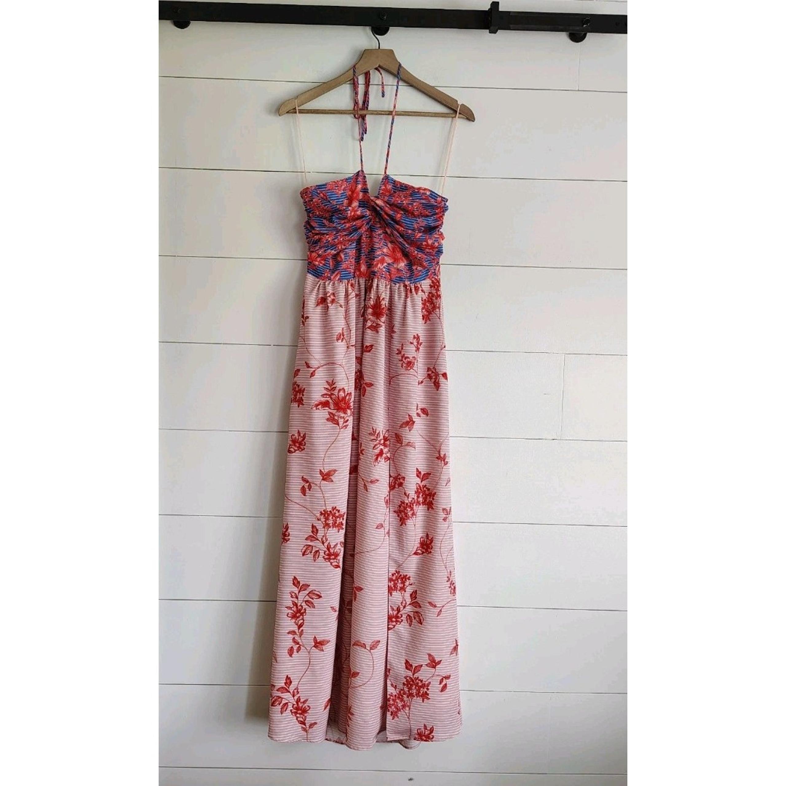 Belle Badgley Mischka Delaney Floral Maxi Dress Tropical Colorful Size 6 NWT