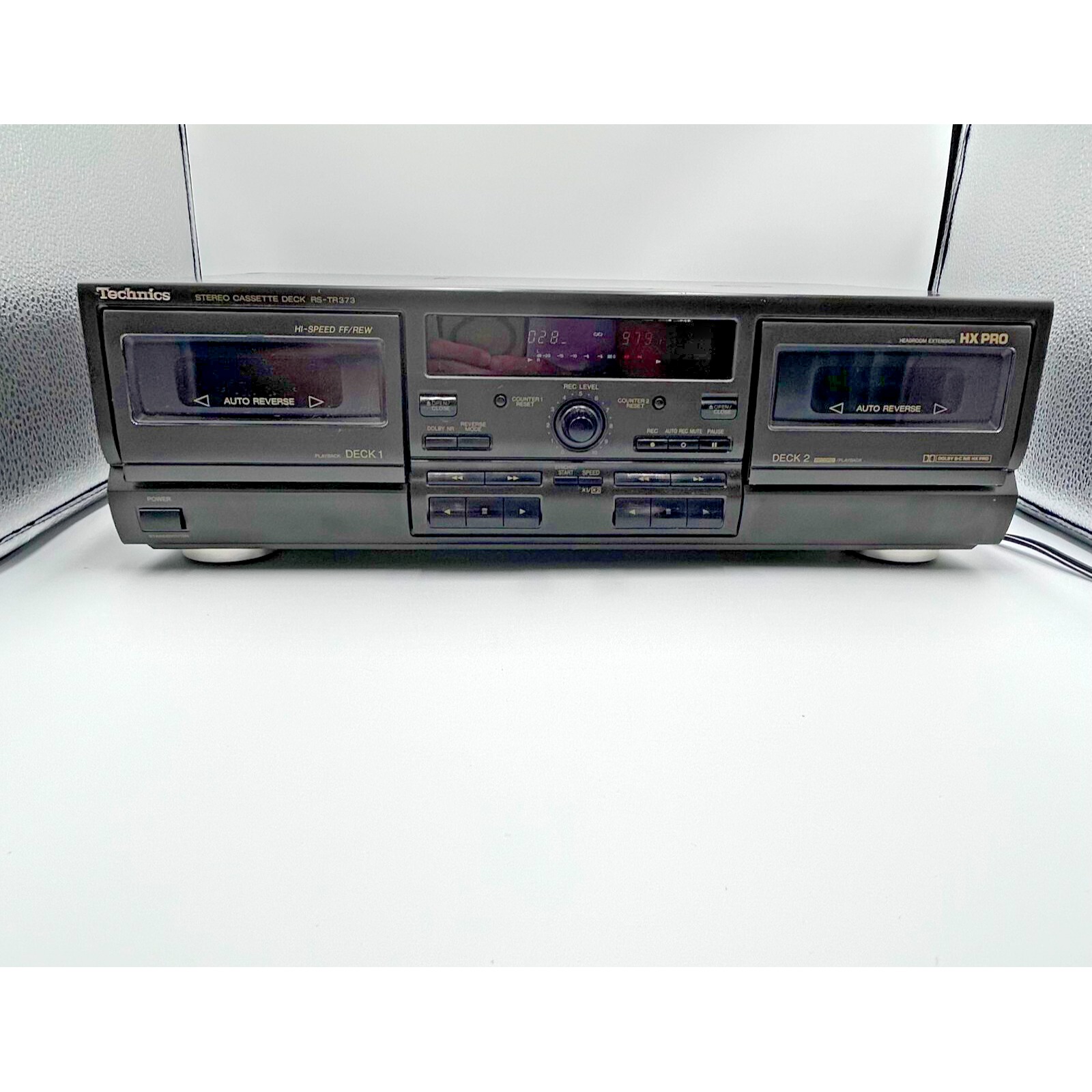 VTG Technics RS-TR373 Double Stereo Cassette Deck HX PRO Fully Tested no remote