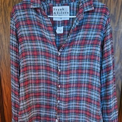 Frank and Eileen Barry shirt Sz Small Linen Cotton