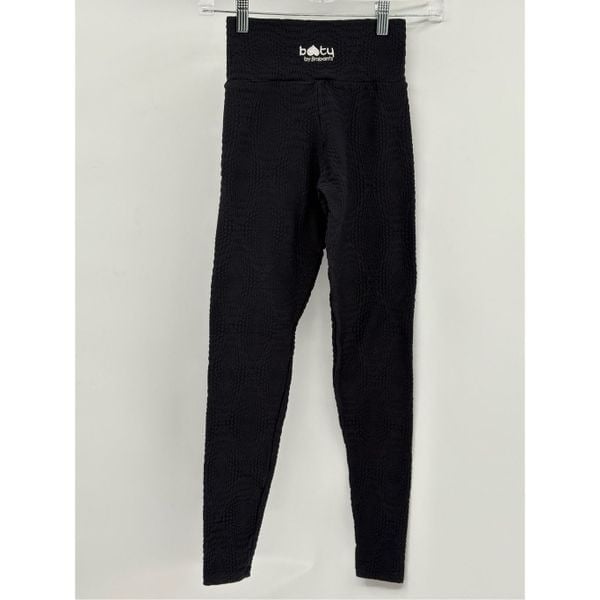 Booty By Brabants Leggings Crop Women's Size Large Dark Gray Ribbed