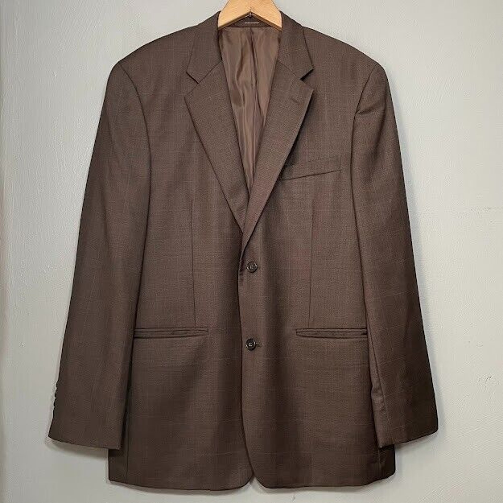 Tasso Alba Mens Size 40R Taupe Angelico Fine Wool Suit Coat Sport Jacket Blazer
