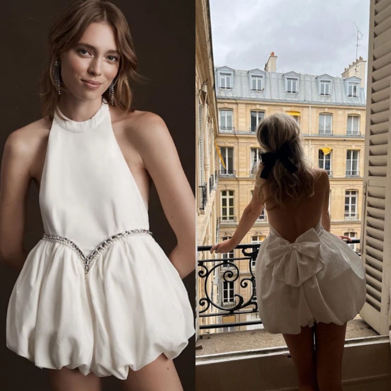 NANA JACQUELINE White Sienna Jumpsuit US Small Graduation Bridal Wedding