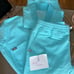 Neon Blue Figs Scrub Set