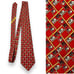 Salvatore Ferragamo 100% Silk Neck Tie Elephants Camels Palm Trees Red Italy