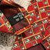 Salvatore Ferragamo 100% Silk Neck Tie Elephants Camels Palm Trees Red Italy