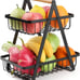 2 Tier Detachable Fruit Basket Bowl Kitchen Storage Counter Organizer