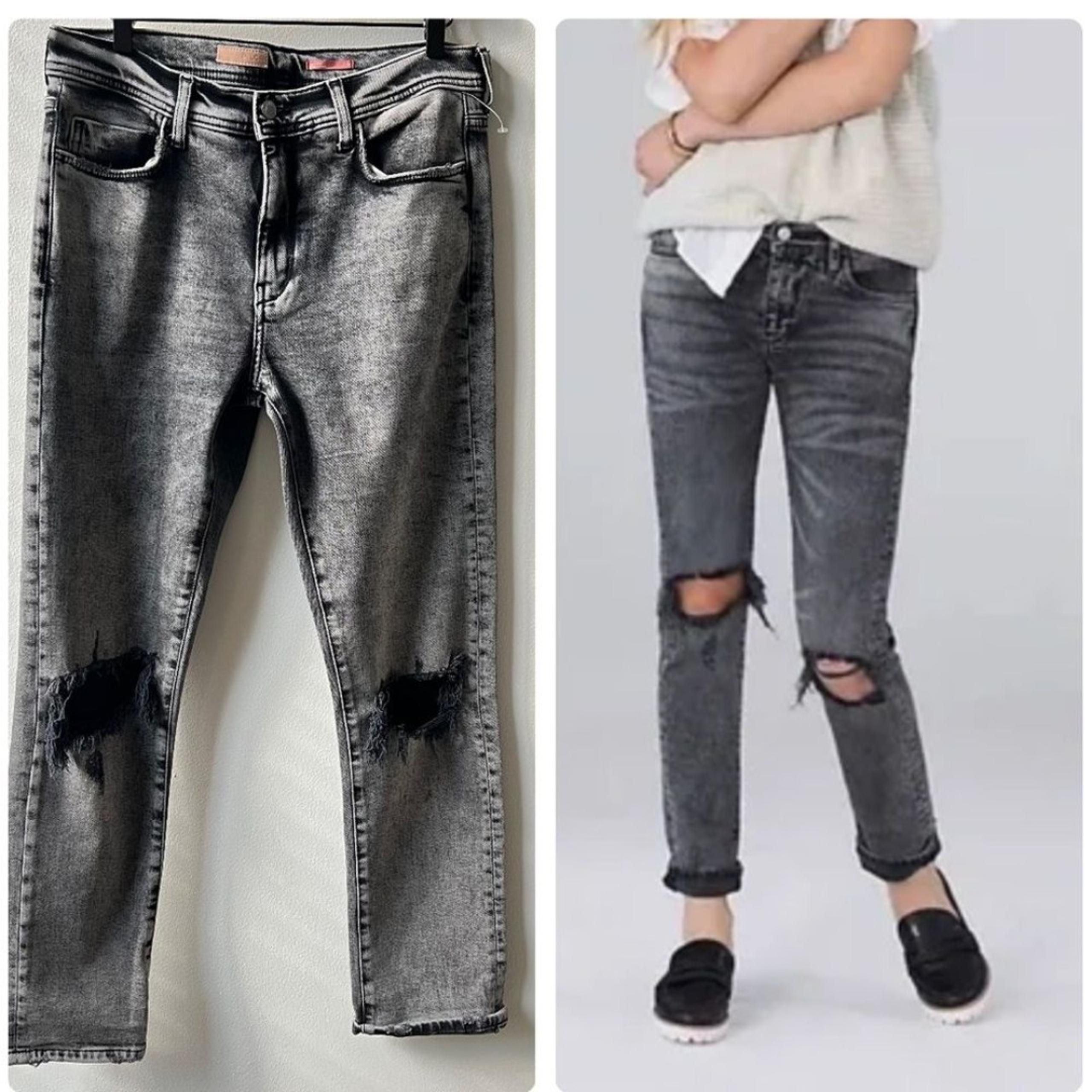 Anthropologie Pilcro Womens Slim Boyfriend Black straight leg Jeans size 30