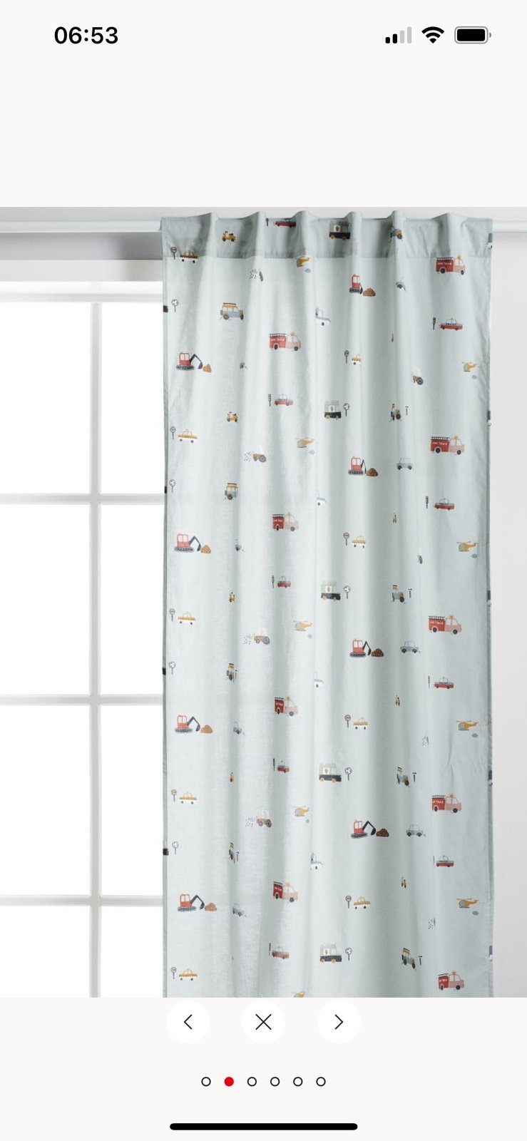 2 panels kids construction curtains