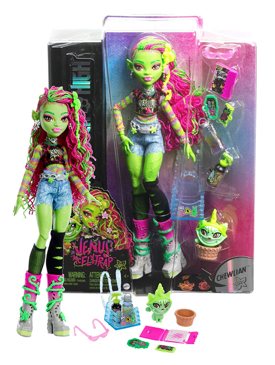 Monster High Venus McFlytrap with Chewlian 12 Doll + Clothing & Accessories NIP