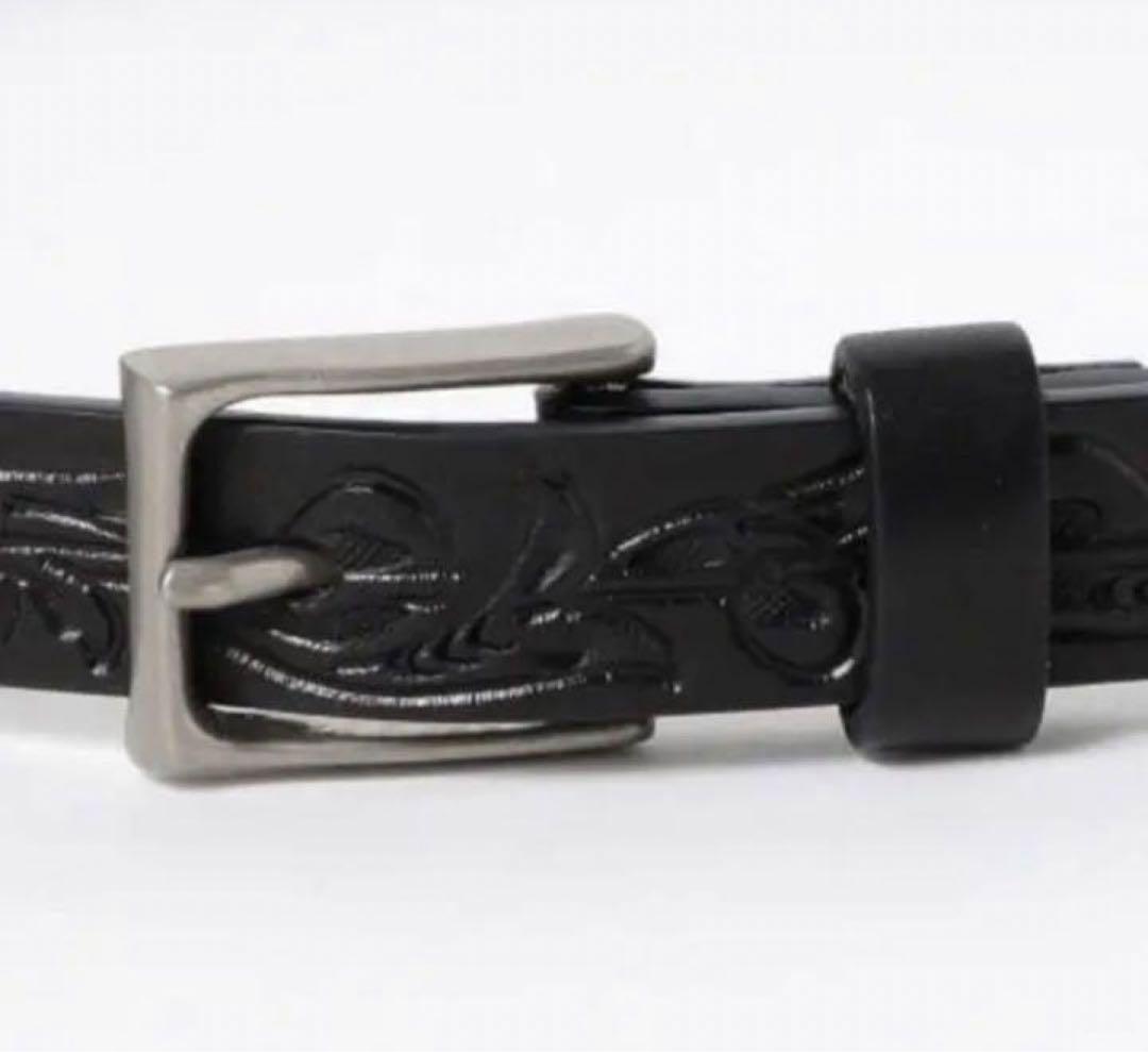 グランドホールセール Needles Carving Belt Narrow Black 2020ss 小物