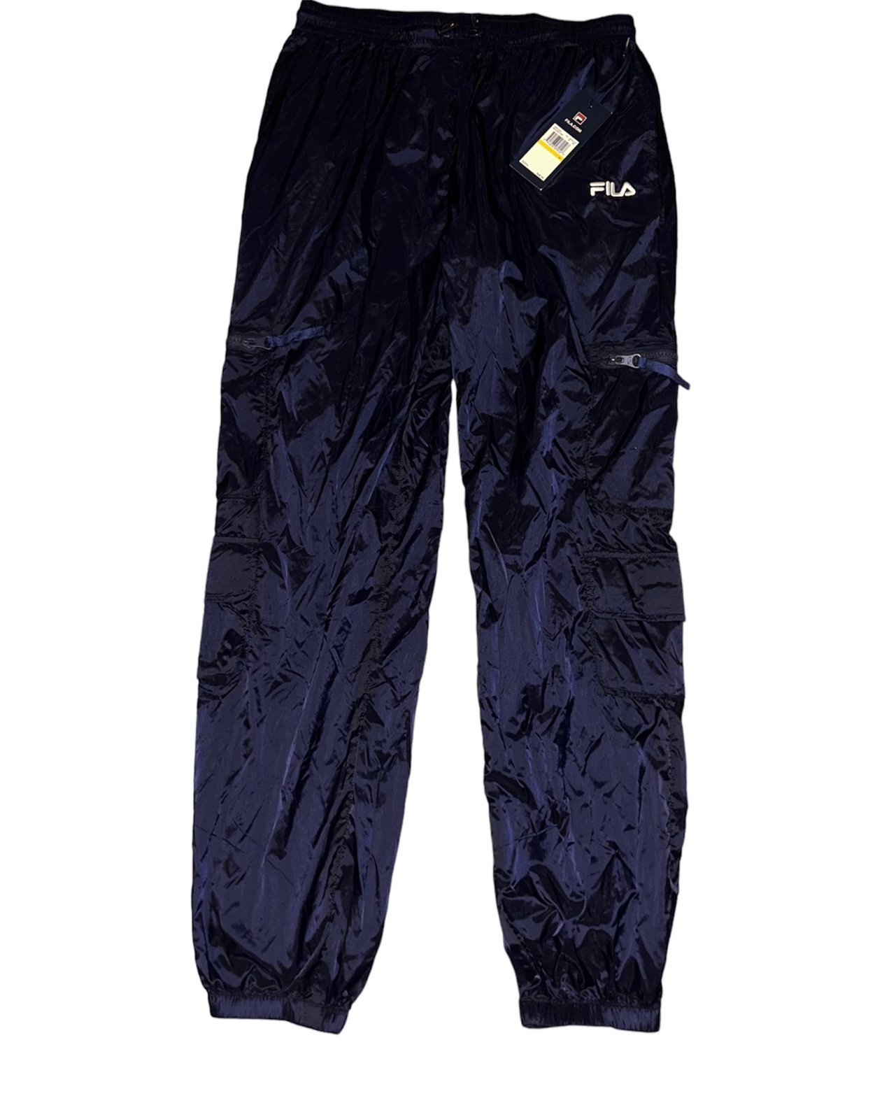 Brand New Fila Nylon Navy Blue Cargo Pants Size Mens Medium