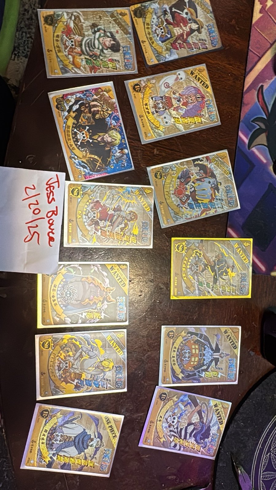 One piece collection rare cards near mint