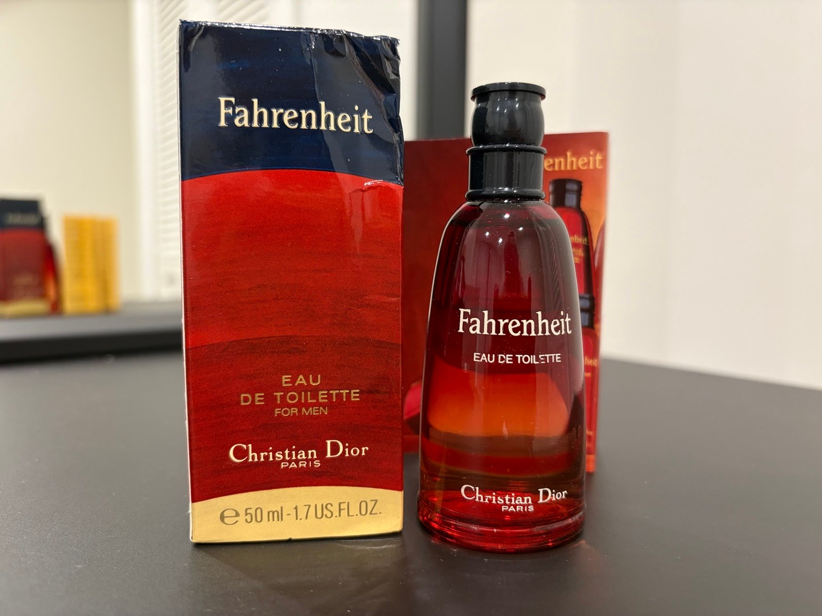Vintage EdT bottle of Dior Fahrenheit