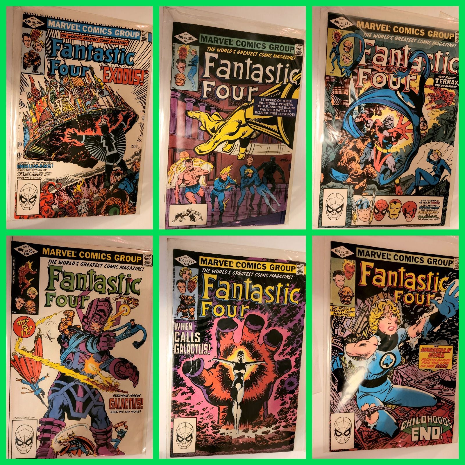 Lot 6 comic books Fantastic Four