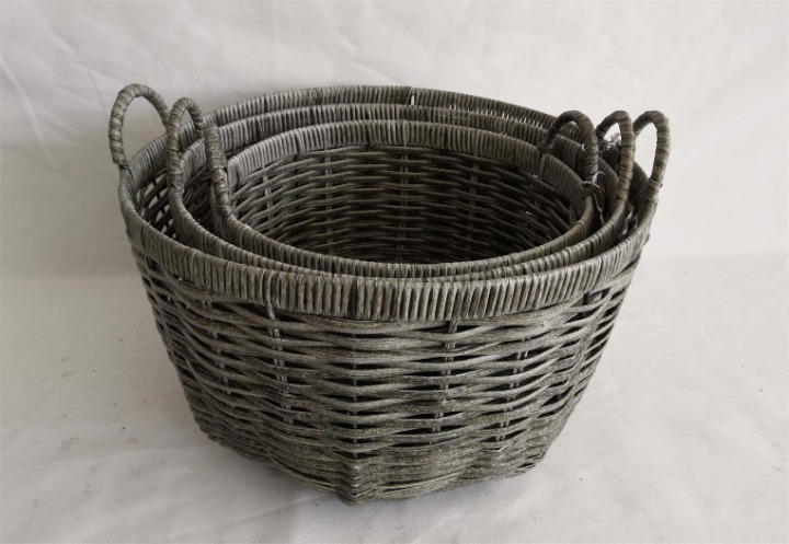 Hand-Woven Rattan Storage Box Desktop Stationery Sundries Snacks Zakka Basket
