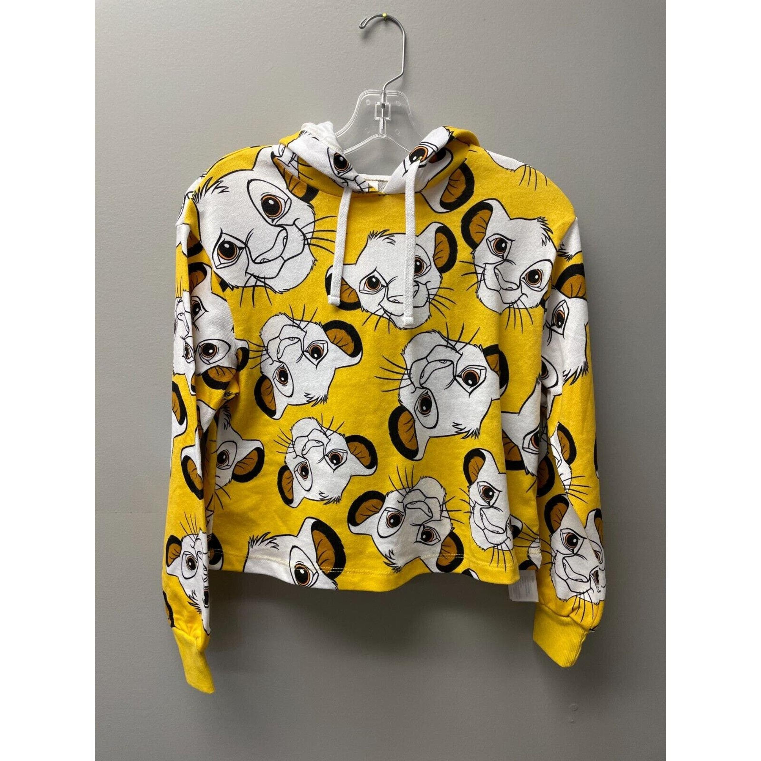 Disney Parks Lion King Simba All Around Cropped Hoodie Sweatshirt Womens Size XS