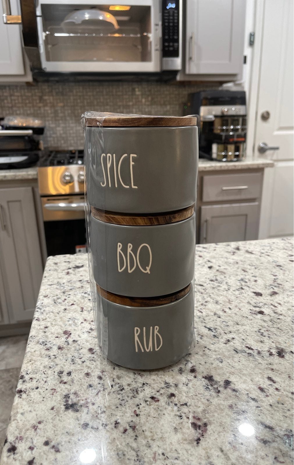 Rae Dunn SPICE, BBQ, & RUB canisters NWT