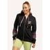 Peloton X Spiritual Gangster Zip Hoodie With Rainbow Stripes, Gold Accents Black