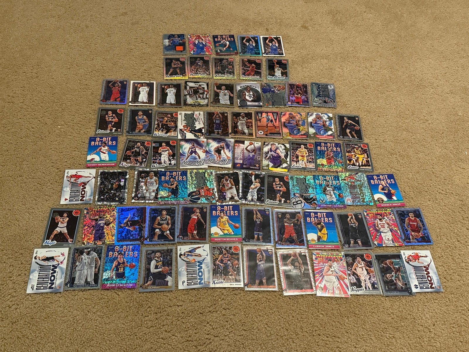 Topps 2025 Basketball Lot 75 Cards Inserts Silver Diamante Cooper Flagg RC