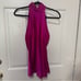 FRAME Women's Silk Draped Neck-Tie Halter Top Blouse Size M Magenta Pink NWOT