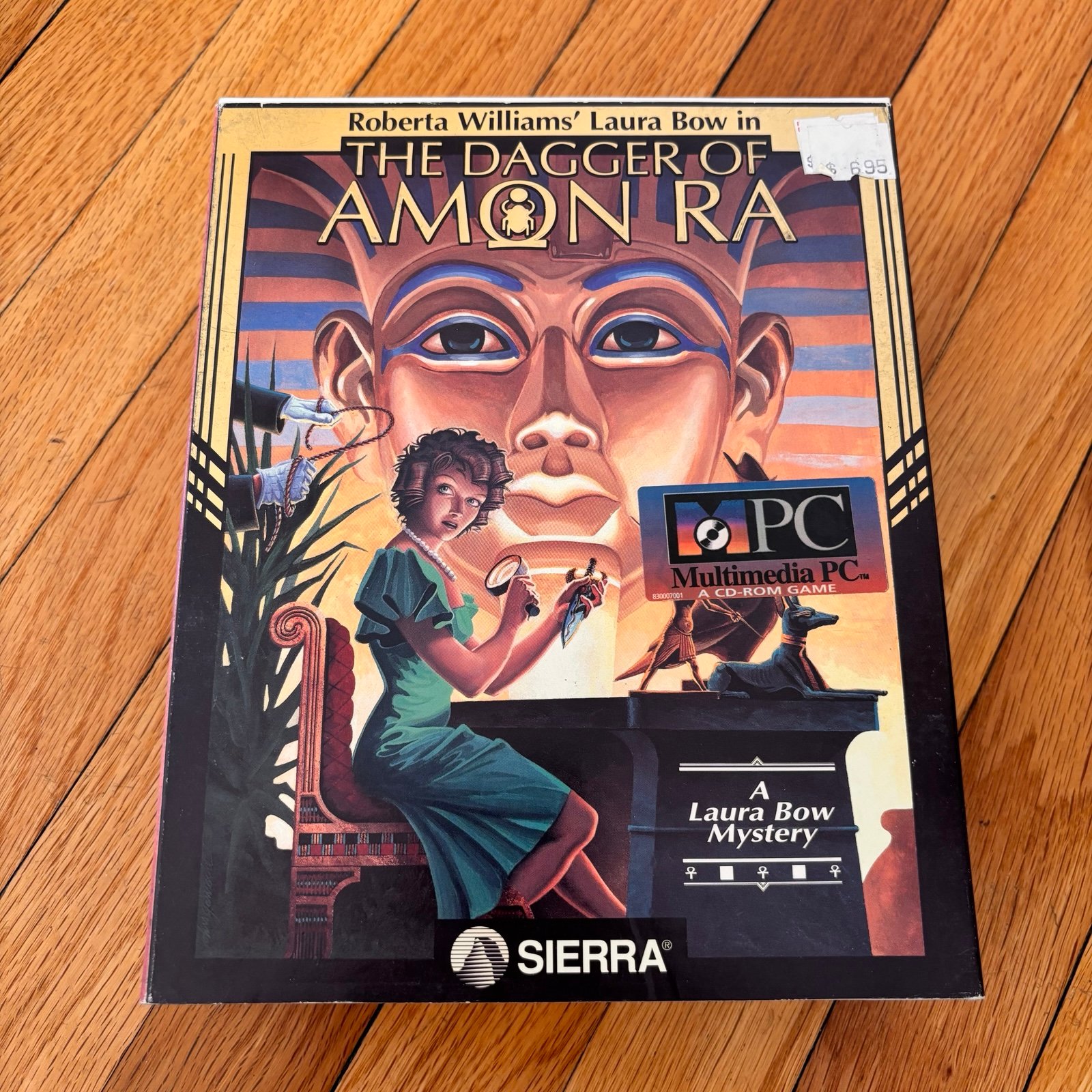 1992 Sierra The Dagger of Amon Ra PC CD-ROM & 5.25” floppy disk Big box game!