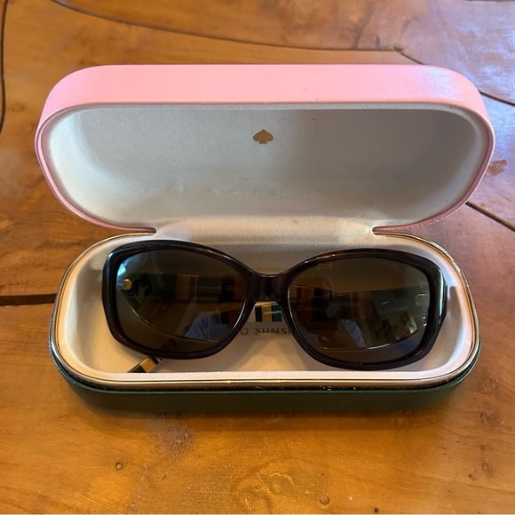 KATE SPADE Hello Sunshine Designer Sunglasses Polarized Stripe Inside with Case