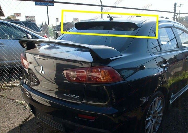 2008-2017 Lancer EX Roof Spoiler PG Style Gloss Black Spoiler Brand New With 3M