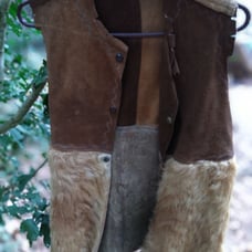 Brown cowhide vest