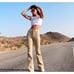 Revice Venus Flare Jeans Size 28 Dune Khaki Star Butt High Rise
