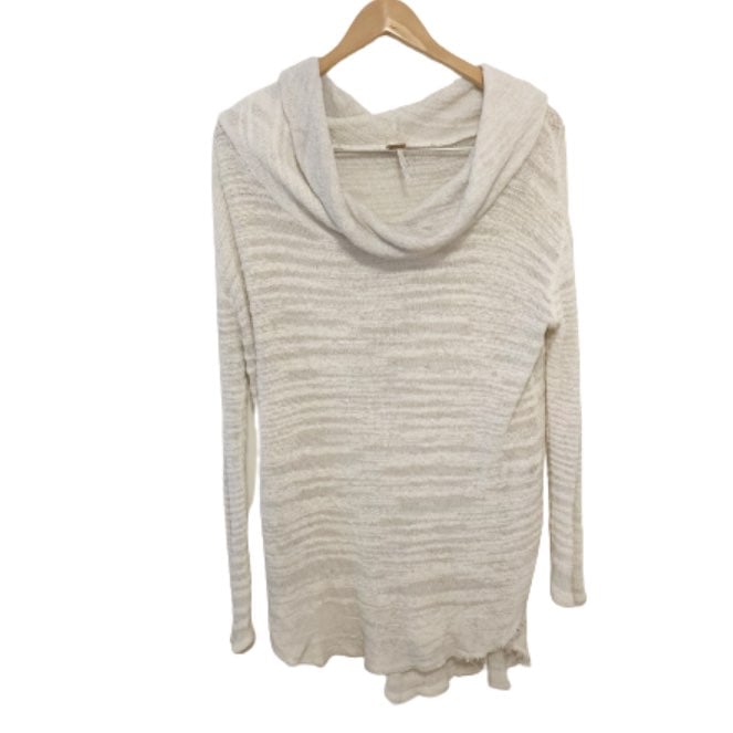 Free People knit slouchy cowl neck oversized sweater tunic size small