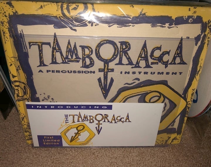 Prince Tamboracca tambourine in Box w/ Flyer ORIGINAL 1990s NPG