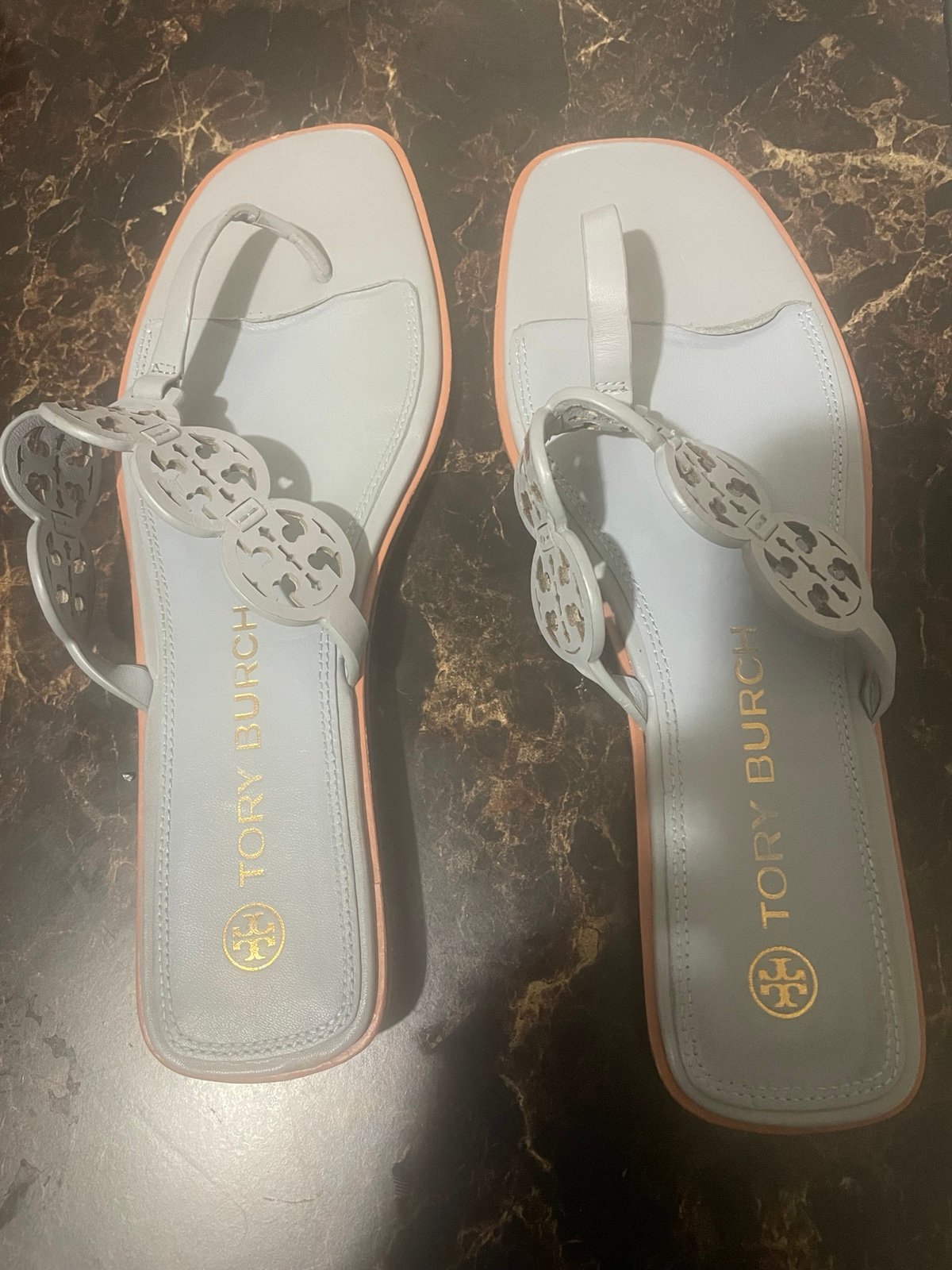 miller scalloped medallion sandal tory burch