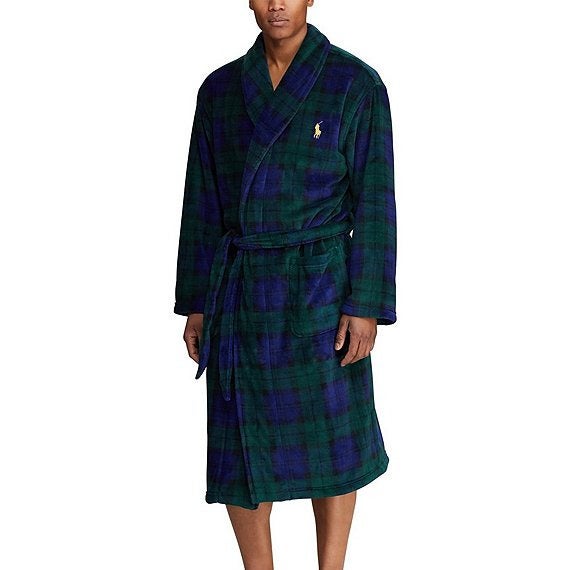NEW POLO RALPH LAUREN PLAID BATH ROBE