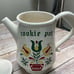 Vintage McCOY Tea/coffee Pot COOKIE JAR Tulips Flowers Signed Ceramics EUC