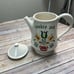 Vintage McCOY Tea/coffee Pot COOKIE JAR Tulips Flowers Signed Ceramics EUC