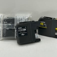 Brother LC203BK and LC101Y High Yield Ink Toner
